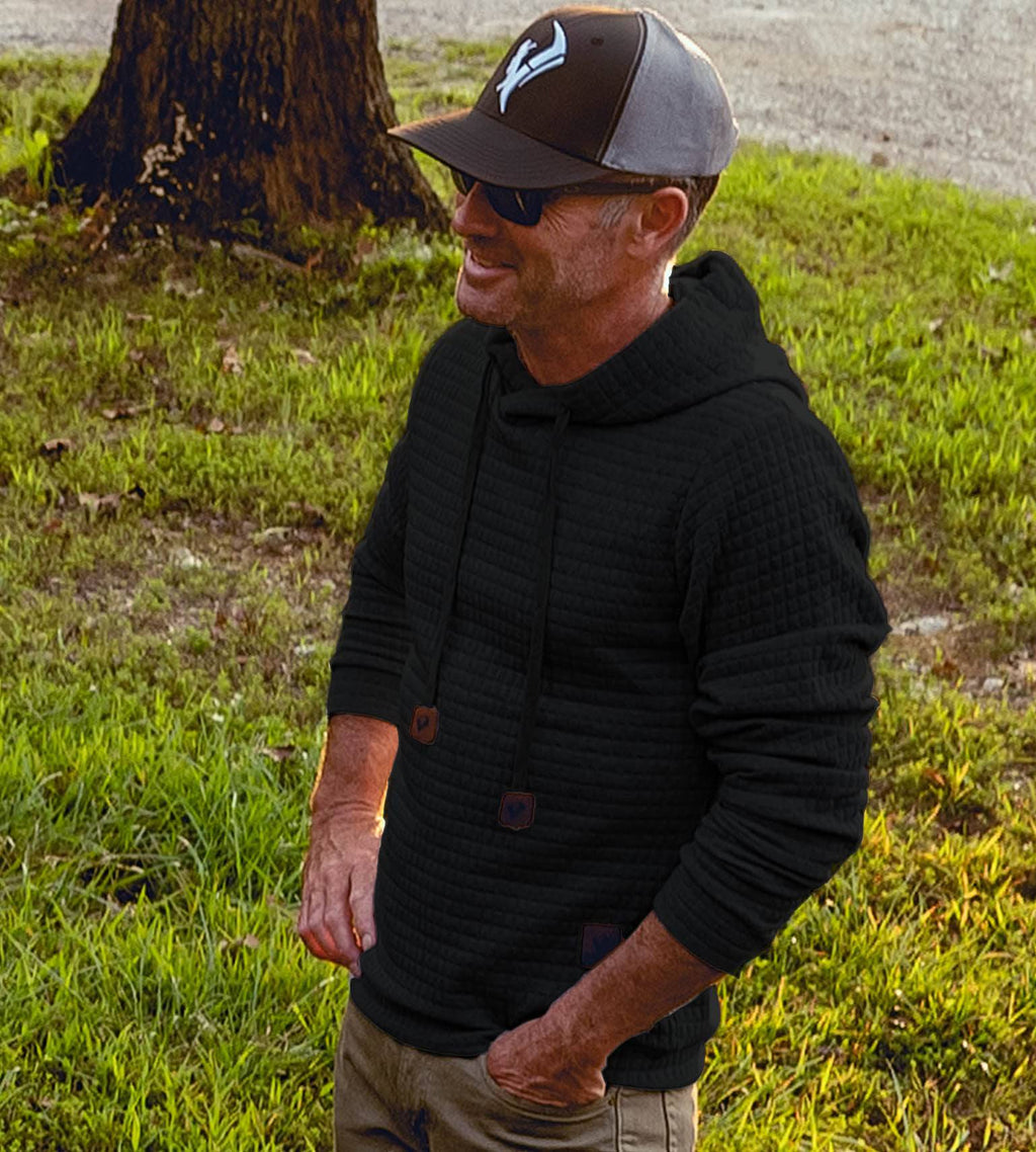 Titan Hoodie - Black | Premium Grid Fleece Hunting Hoodie